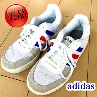 アディダス(adidas)の【美品】23cm ホワイト系　アデダスadidas　スニーカー　男女兼用(スニーカー)