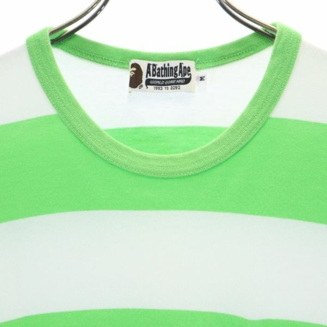 A BATHING APE - アベイシングエイプ 日本製 ボーダー 半袖 T A BATHING APE - アベイシングエイプ 日本製 ボーダー 半袖 T
