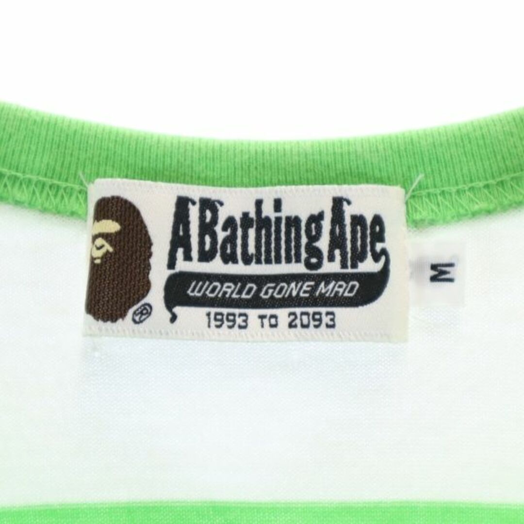 A BATHING APE - アベイシングエイプ 日本製 ボーダー 半袖 T A BATHING APE - アベイシングエイプ 日本製 ボーダー 半袖 T