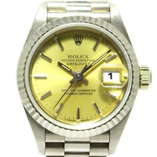ロレックス(ROLEX)のROLEX(ロレックス) 腕時計 デイトジャスト 69179 レディース 金無垢/K18WG/32コマ ゴールド(腕時計)