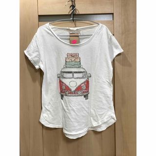 新品未使用品　イタリア製ラインストーン付　プリントTシャツ(Tシャツ(半袖/袖なし))