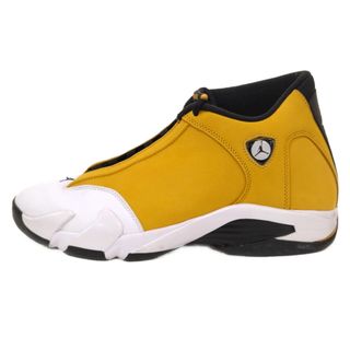 ナイキ(NIKE)のNIKE ナイキ AIR JORDAN 14 RETRO LIGHT GINGER エアジョーダン14 ライトジンジャー ハイカットスニーカー イエロー US13/31cm 487471-701(スニーカー)