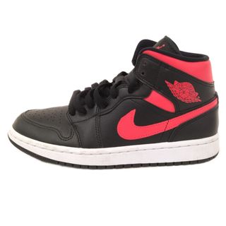 ナイキ(NIKE)のNIKE ナイキ JORDAN BRAND WMNS AIR JORDAN 1 MID ウィメンズ エアジョーダン1 ミッドカット スニーカー レッド/ブラック US7.5/24.5cm BQ6472-004(スニーカー)