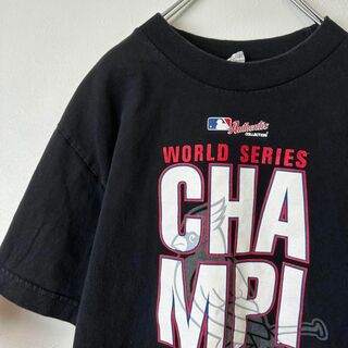 メジャーリーグベースボール(MLB)のMLB メジャーリーグベースボール　CHAMPI メンズ　半袖　tシャツ　黒(Tシャツ/カットソー(半袖/袖なし))