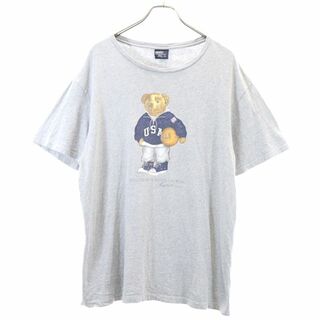 ポロラルフローレン(POLO RALPH LAUREN)のポロラルフローレン 90s ポロベア 半袖 Tシャツ M グレー POLO RALPH LAUREN メンズ(Tシャツ/カットソー(半袖/袖なし))