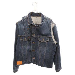 KHOKI コッキ 23AW Layered-design denim jacket 23AW-jk-05 レイヤードデザイン デニムジャケット インディゴ(Gジャン/デニムジャケット)