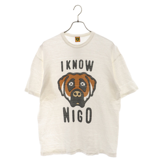 HUMAN MADE - HUMAN MADE ヒューマンメイド I KNOW NIGO KAWS T-SHIRT フロント プリント クルーネック Tシャツ ホワイト