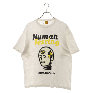 ヒューマンメイド(HUMAN MADE)のHUMAN MADE ヒューマンメイド 22SS ×ASPA ROCKY TESTING T-SHIRT フロント プリント クルーネック Tシャツ ホワイト(Tシャツ/カットソー(半袖/袖なし))