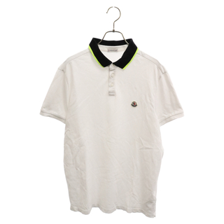 モンクレール(MONCLER)のMONCLER モンクレール ワンポイントロゴ半袖ポロシャツ D10918304100 84556 ホワイト(ポロシャツ)