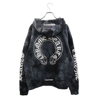 クロムハーツ(Chrome Hearts)のCHROME HEARTS クロムハーツ Horseshoe Hoodie Black Tie Dye タイダイ柄ホースシュープリントプルオーバーパーカー ブラック(パーカー)