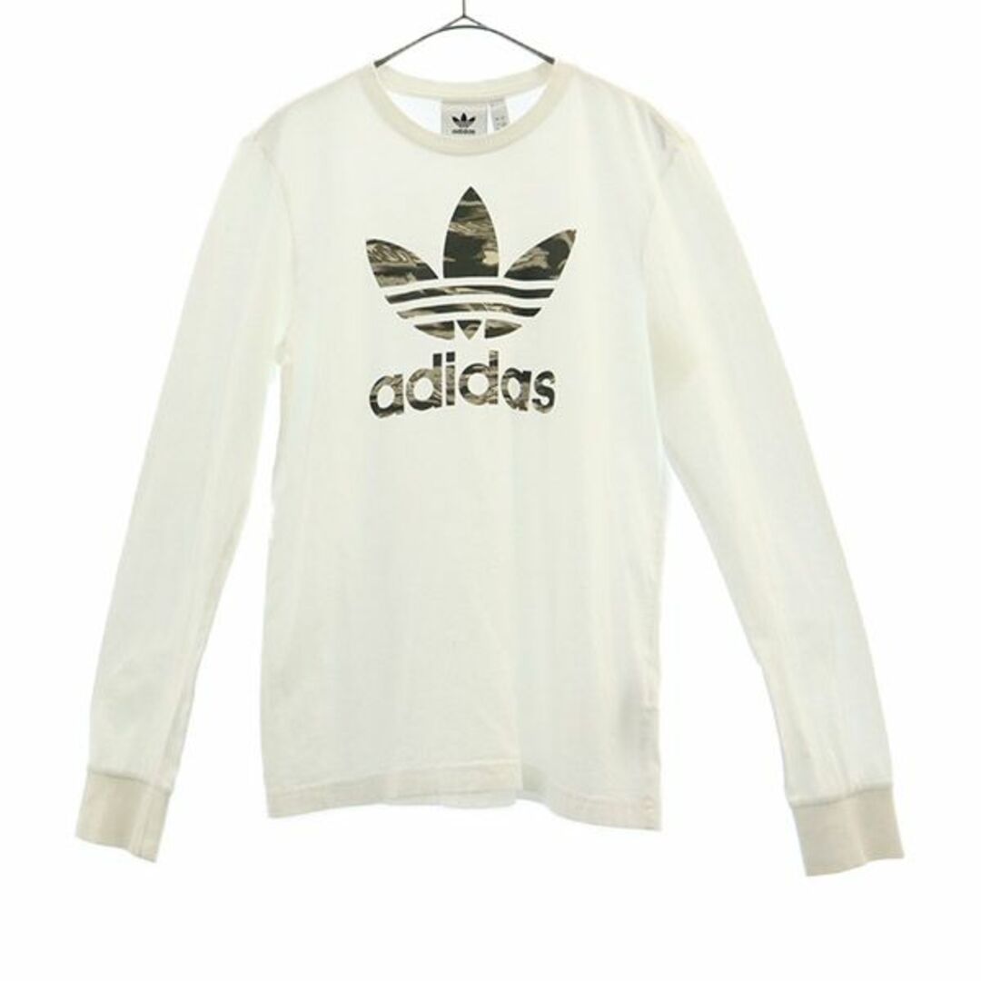 adidas - アディダス トレフォイルロゴ プリント 長袖 Tシャツ adidas - アディダス トレフォイルロゴ プリント 長袖 Tシャツ