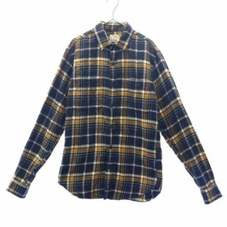 J.Crew - ジェイクルー チェック 長袖 シャツ SMALL ネイビー J.CREW メンズ