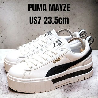 PUMA - PUMA MAYZE プーマ メイズ 23.5cm ホワイト 厚底スニーカー