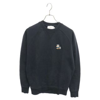 メゾンキツネ(MAISON KITSUNE')のMAISON KITUNE メゾンキツネ Dressed Fox Patch Classic Sweatshirt ドレスドフォックスパッチクラシックスウェットシャツ クルーネックトレーナー ブラック KM00304KM0001(スウェット)