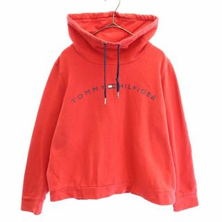 TOMMY HILFIGER - トミーヒルフィガー 長袖 スウェットパーカー レッド TOMMY HILFIGER レディース