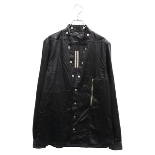 Rick Owens リックオウエンス 21AW LARRY SHIRT サテン ラリー 長袖シャツ RU02A5287-QLX ブラック