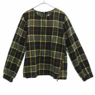 ザラ(ZARA)のザラベーシック チェック柄 長袖 デザイン カットソー M ZARA BASIC レディース(カットソー(長袖/七分))