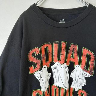 ビンテージ　古着　SQUAD GHOULS メンズ　黒　半袖　tシャツ　Lサイズ(Tシャツ/カットソー(半袖/袖なし))