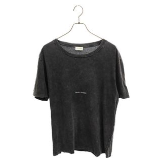 サンローラン(Saint Laurent)のSAINT LAURENT PARIS サンローランパリ 17SS Destroyed t-shirt デストロイ ダメージ加工 フロントロゴプリント半袖Tシャツ グレー 498281 YB2LO(Tシャツ/カットソー(半袖/袖なし))