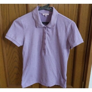 ユニクロ(UNIQLO)のUNIQLO ポロシャツ紫 レディースM(ポロシャツ)