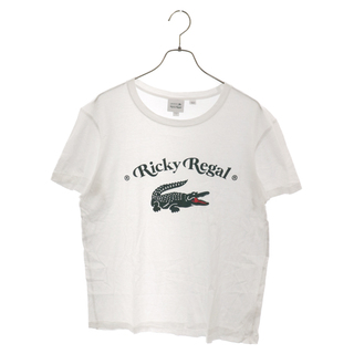 ラコステ(LACOSTE)のLACOSTE ラコステ ×RICKY REGAL ×リッキーリーガル フロントロゴプリント 半袖Tシャツ カットソー ホワイト(Tシャツ/カットソー(半袖/袖なし))