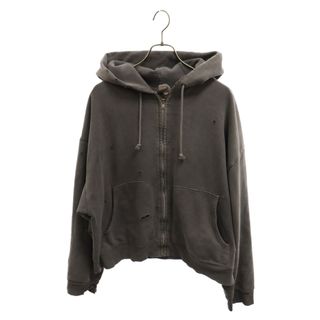 SAINT MICHAEL セントマイケル 23AW ZIP DAMAGE PARKA ダメージ加工ジップアップパーカー グレー SM-A23-0000-032(パーカー)