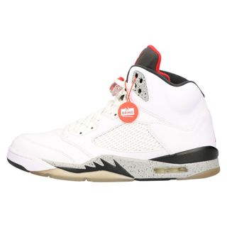 ナイキ(NIKE)のNIKE ナイキ AIR JORDAN 5 RETRO WHITE CET エアジョーダン5 レトロ ホワイト セット スニーカー ホワイト US13/31cm 136027-104(スニーカー)