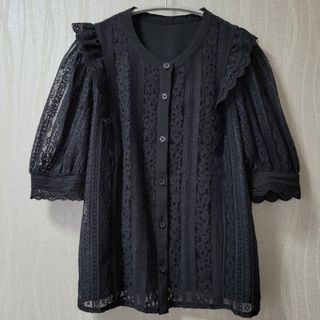 プロポーションボディドレッシング(PROPORTION BODY DRESSING)のproportion body dressing レースストライプブラウス(シャツ/ブラウス(半袖/袖なし))