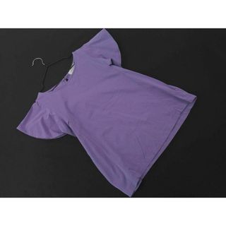 OPAQUE オペーク フリル カットソー sizeS/紫 ■◆ レディース