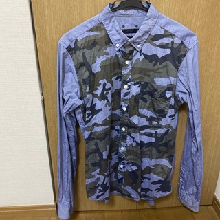 ソフネット(SOPHNET.)のSOPHNET 迷彩ブルーシャツ　Mサイズ(シャツ)