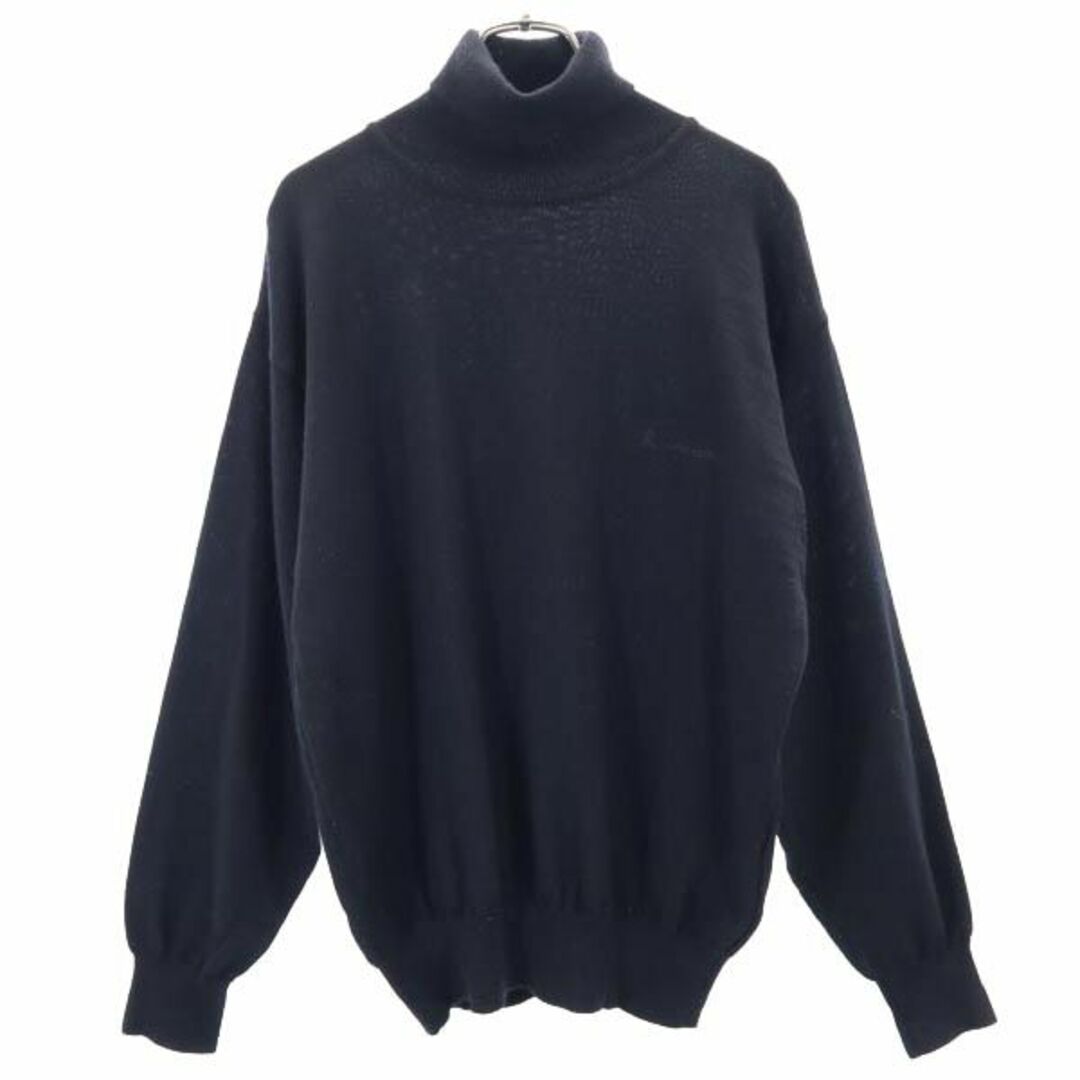LANCEL - ランセル ロゴ刺繍 長袖 タートルネック ニット M 黒 LANCEL - ランセル ロゴ刺繍 長袖 タートルネック ニット M 黒