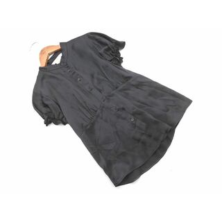 ZARA WOMAN ザラ ウーマン シルク100% ブラウス シャツ sizeS/黒 ■◆ レディース(シャツ/ブラウス(半袖/袖なし))