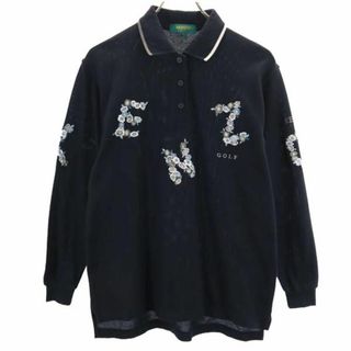 早割 旅行 ケンゾーゴルフ 90s オールド 長袖 ポロシャツ 2 ネイビー KENZO その他