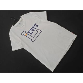 LEVI'S リーバイス ロゴ プリント Tシャツ sizeM/白 ■◆ メンズ
