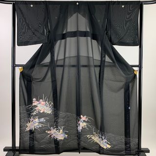 黒留袖 身丈162cm 裄丈64cm 正絹 秀品 【中古】(着物)