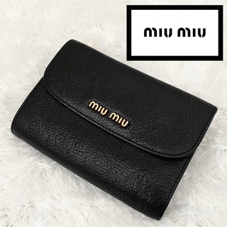 miumiu - 極美品★MIUMIU ミュウミュウ 財布 ブラック レザー ゴールド金具