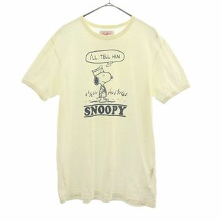 ザダファーオブセントジョージ ピーナッツコラボ 日本製 プリント 半袖 Tシャツ M ホワイト The DUFFER of ST.GEORGE PEANUTS メンズ