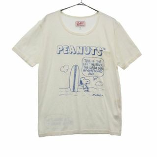 ザダファーオブセントジョージ(The DUFFER of ST.GEORGE)のザダファーオブセントジョージ ピーナッツコラボ プリント 半袖 Tシャツ M ホワイト The DUFFER of ST.GEORGE PEANUTS メンズ(Tシャツ/カットソー(半袖/袖なし))