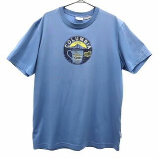 コロンビア アウトドア プリント 半袖 Tシャツ XL ブルー Columbia メンズ