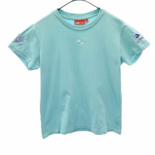 PUMA - プーマ 半袖 Tシャツ M ブルー PUMA レディース