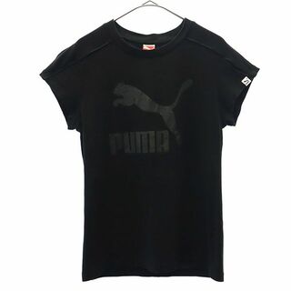 プーマ(PUMA)のプーマ プリント 半袖 Tシャツ L ブラック PUMA レディース(Tシャツ(半袖/袖なし))