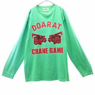 ドゥアラット(DOARAT)のドゥアラット 日本製 プリント 長袖 Tシャツ グリーン DOARAT メンズ(Tシャツ/カットソー(七分/長袖))