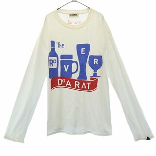 ドゥアラット(DOARAT)のドゥアラット 日本製 プリント 長袖 Tシャツ ホワイト DOARAT メンズ(Tシャツ/カットソー(七分/長袖))