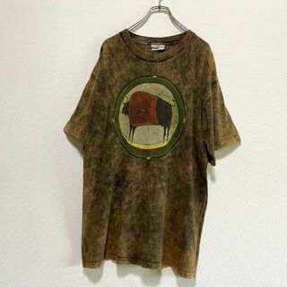 ヴィンテージ(VINTAGE)のアメリカ古着　1996年製　Buffalo Art　半袖　Tシャツ　USA製(Tシャツ/カットソー(半袖/袖なし))
