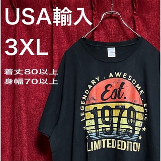 アメリカ古着 Est 1979 Tシャツ 黒 3XL 大きいサイズ  アメカジ(シャツ)
