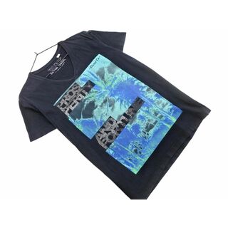 DIESEL - DIESEL ディーゼル Vネック プリント Tシャツ sizeS/黒 ■◆ メンズ