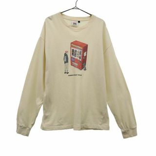 ヴィジョン ストリート ウェア(VISION STREET WEAR)のヴィジョンストリートウェア プリント 長袖 Tシャツ L ホワイト系 VISION STREET WEAR メンズ(Tシャツ/カットソー(七分/長袖))