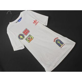 アディダス(adidas)のadidas originals アディダスオリジナルス プリント Tシャツ sizeS/オフホワイト ■◆ レディース(Tシャツ(半袖/袖なし))