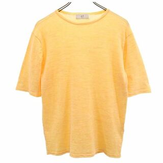 フォーワンセブンバイエディフィス 半袖 ラミーストレッチプレーティング Tシャツ S オレンジ系 417byEDIFICE ニット メンズ(Tシャツ/カットソー(半袖/袖なし))