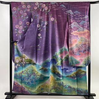 振袖 身丈157cm 裄丈65.5cm 正絹 美品 逸品 【中古】(着物)